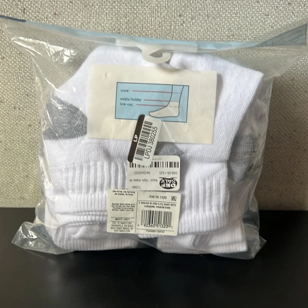 Cat & Jack White Cushioned Ankle Socks 10 Pack Boys